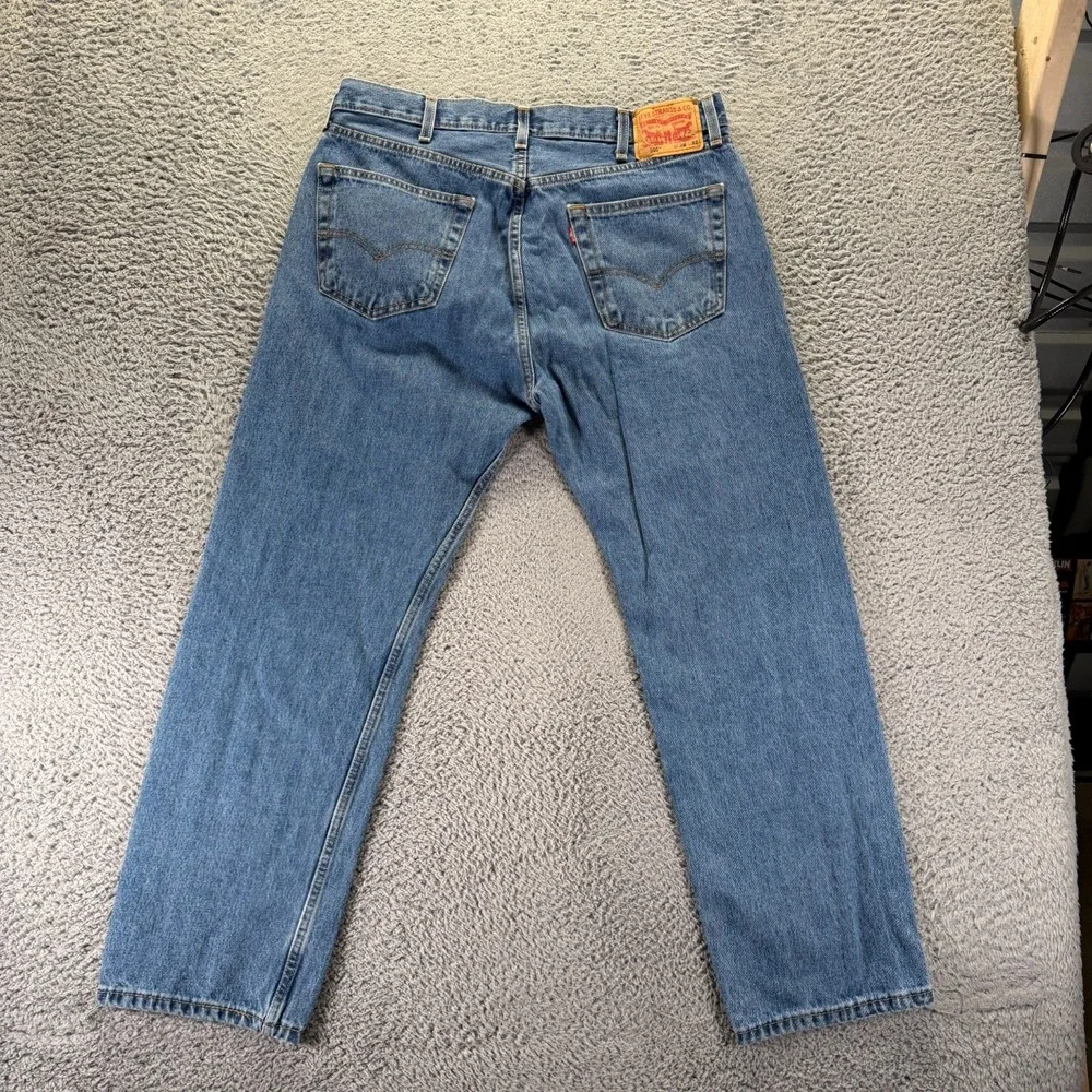 Levi's 505 Jeans Mens 38x30 Blue Cotton Denim Straight Baggy Streetwear Workwear